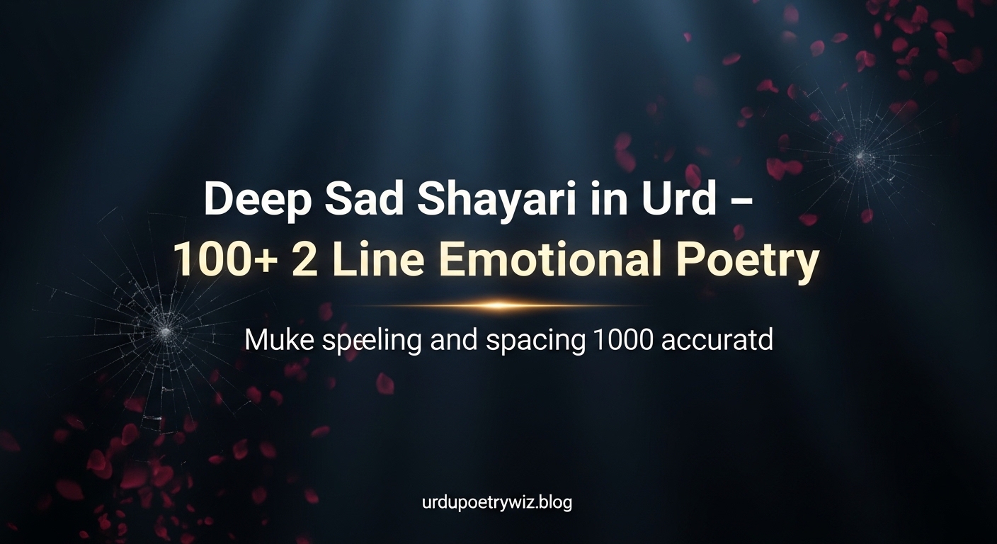Deep Sad Shayari in Urdu – 100+ 2 Line Emotional Poetry