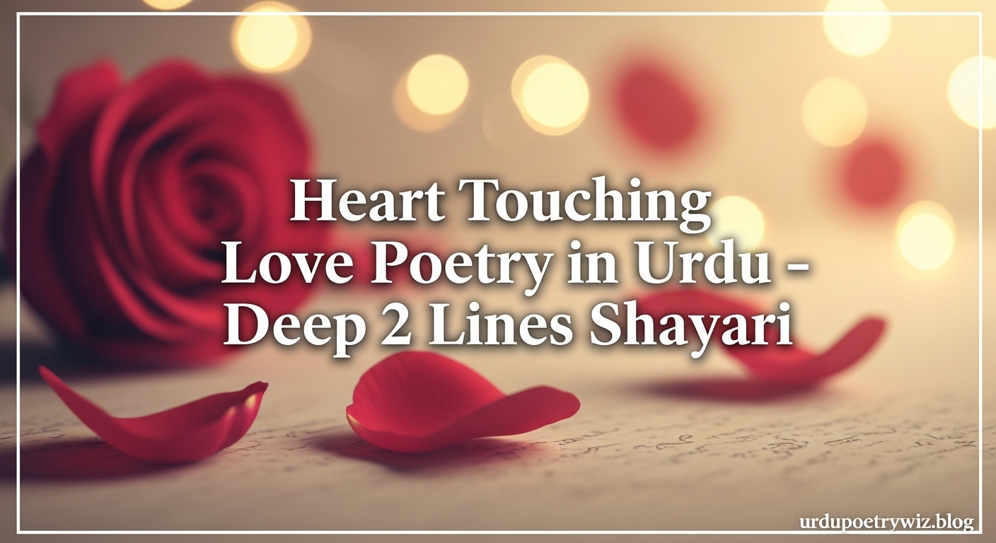 Heart Touching Love Poetry in Urdu – Deep 2 Lines Shayari
