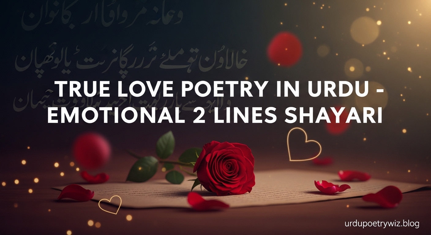 True Love Poetry in Urdu – Emotional 2 Lines Shayari