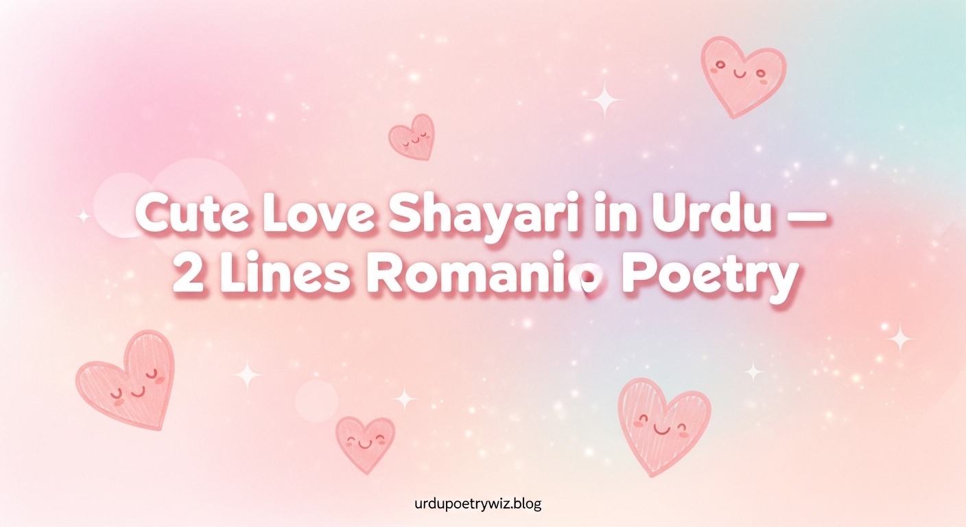 Cute Love Shayari in Urdu – 2 Lines Romantic Poetry