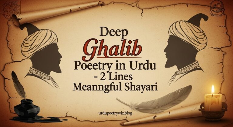 Deep Ghalib Poetry in Urdu – 2 Lines Meaningful Shayari