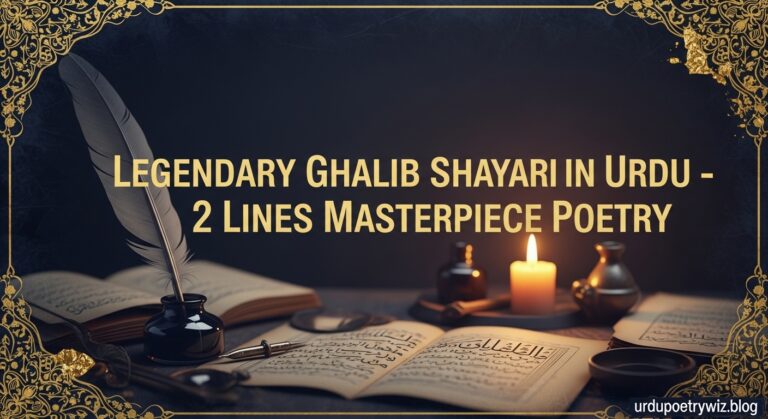 Legendary Ghalib Shayari in Urdu – 2 Lines Masterpiece Poetry