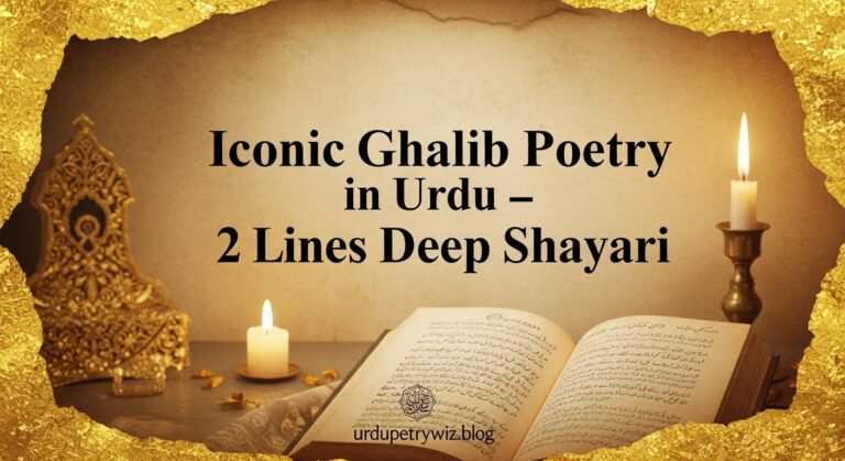 Iconic Ghalib Poetry in Urdu – 2 Lines Deep Shayari