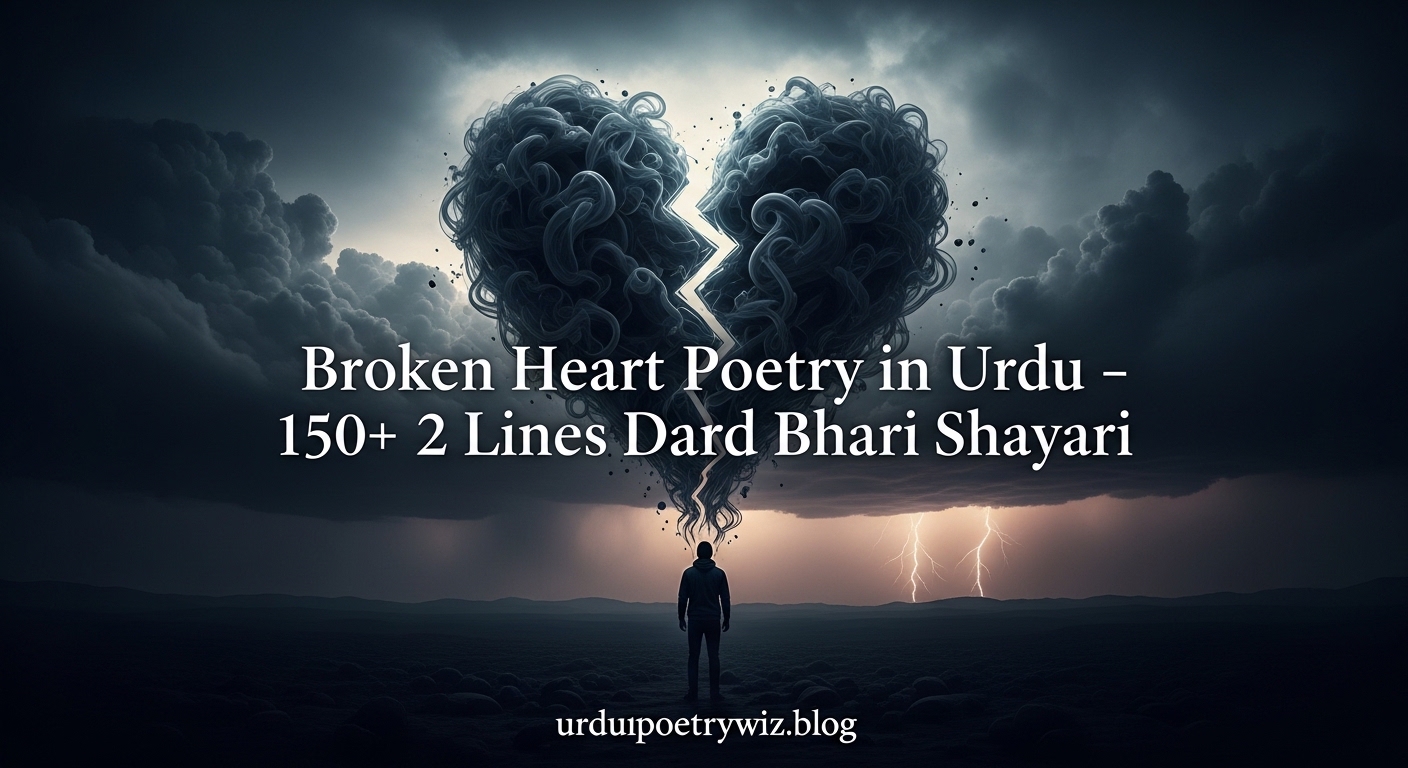 Broken Heart Poetry in Urdu – 150+ 2 Lines Dard Bhari Shayari