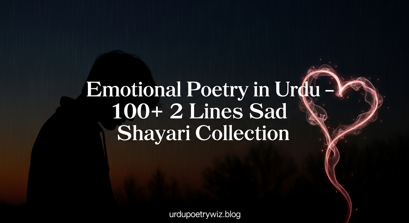 Emotional Poetry in Urdu 100+ 2 Lines Sad Shayari Collection