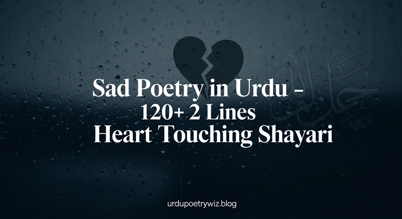 Sad Poetry in Urdu – 120+ 2 Lines Heart Touching Shayari